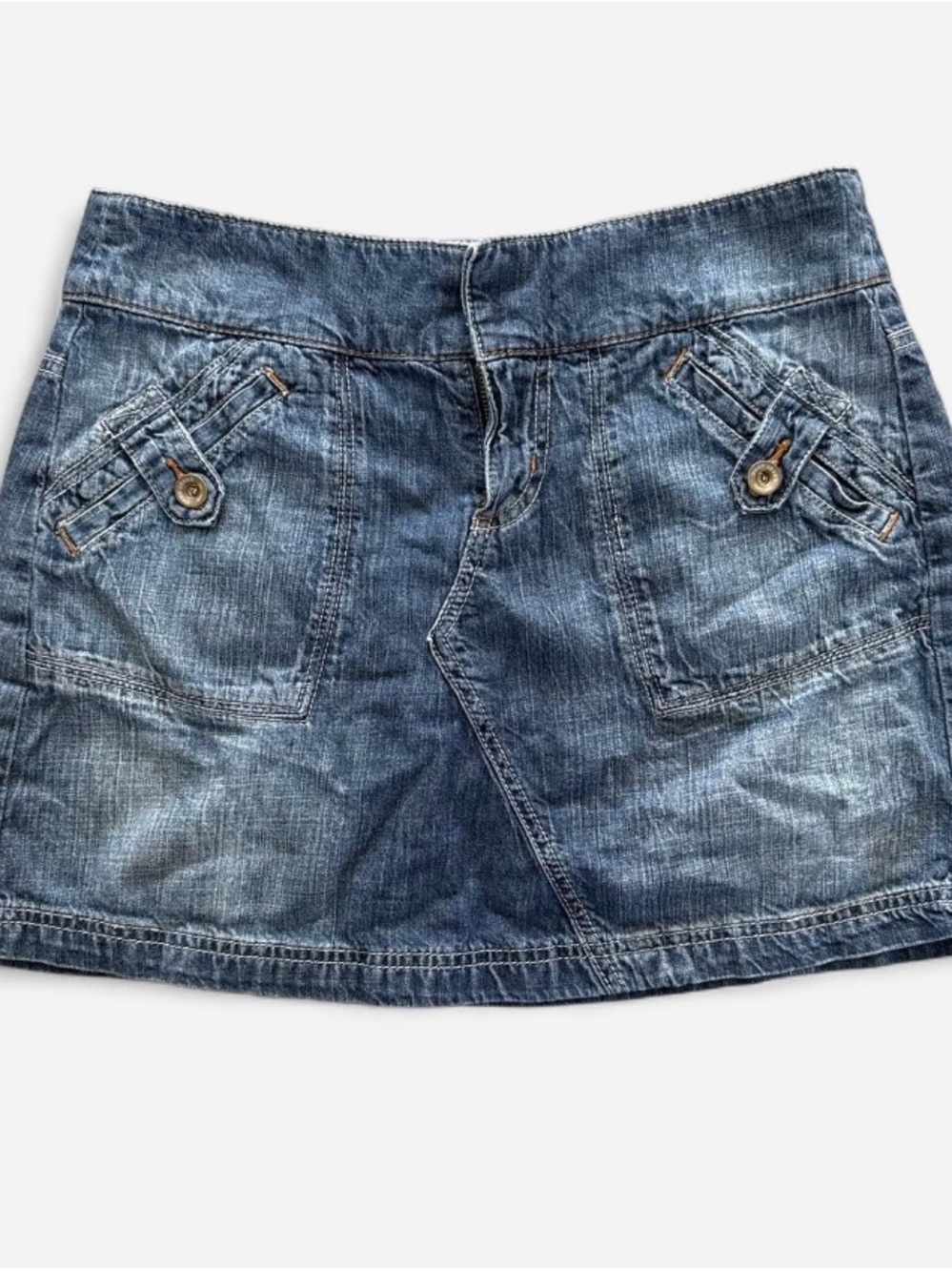 DKNY Jeans Blue Denim Mini Skirt - Casual Everyday Style